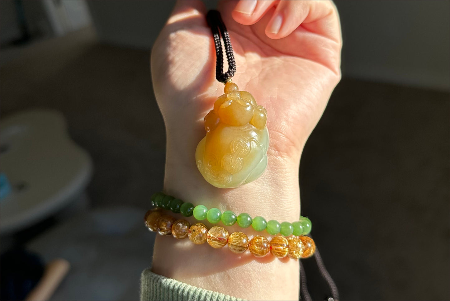 Certified Natural High-quality Qiemo Sugar-White Nephrite Jade Hand Carved "Fortune Pig" pendant, 天然精品且末糖白和田玉手工雕刻福猪吊坠