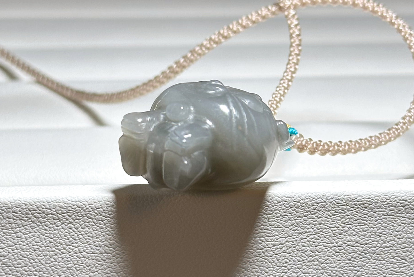 Certified Natural Smoky Purple Nephrite Jade Carved Kitten Pendant, Nephrite Jade Cat Pendant, 天然烟紫和田玉雕刻小猫吊坠