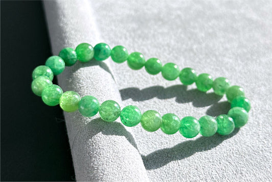7mm+, Certified Natural Tsavorite Beads Bracelet, Rare Find Top Grade Natural Genuine Tsavorite Garnet Bracelet, 天然正色沙弗莱手串