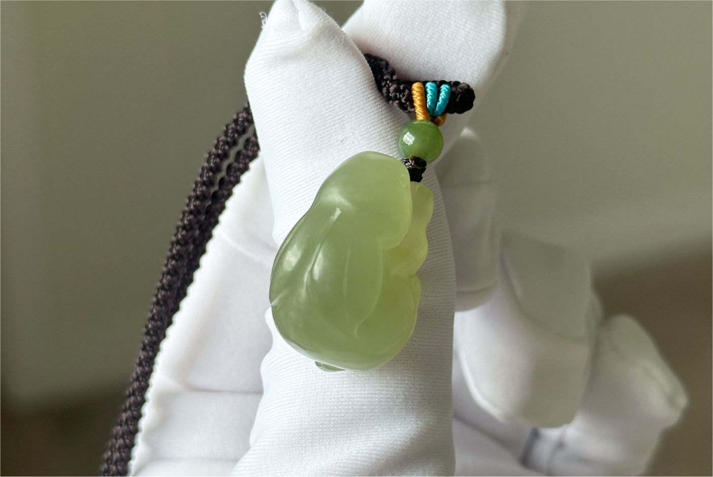 Certified Natural Lake-Green Nephrite Jade Carved Little Rabbit Pendant | Handcrafted Jade | High-Quality Icy Jade Charm,天然冰湖水绿软玉小兔子吊坠