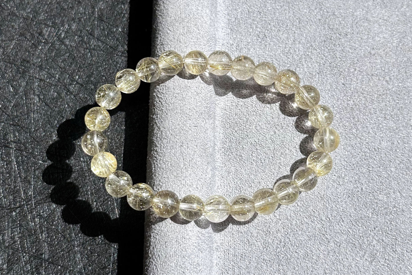 7.5mm+, Certified Natural Silver Rutilated Quartz Bracelet, Venus silver rutilated quartz bracelet, 天然小众维纳斯魔鬼银发晶手串