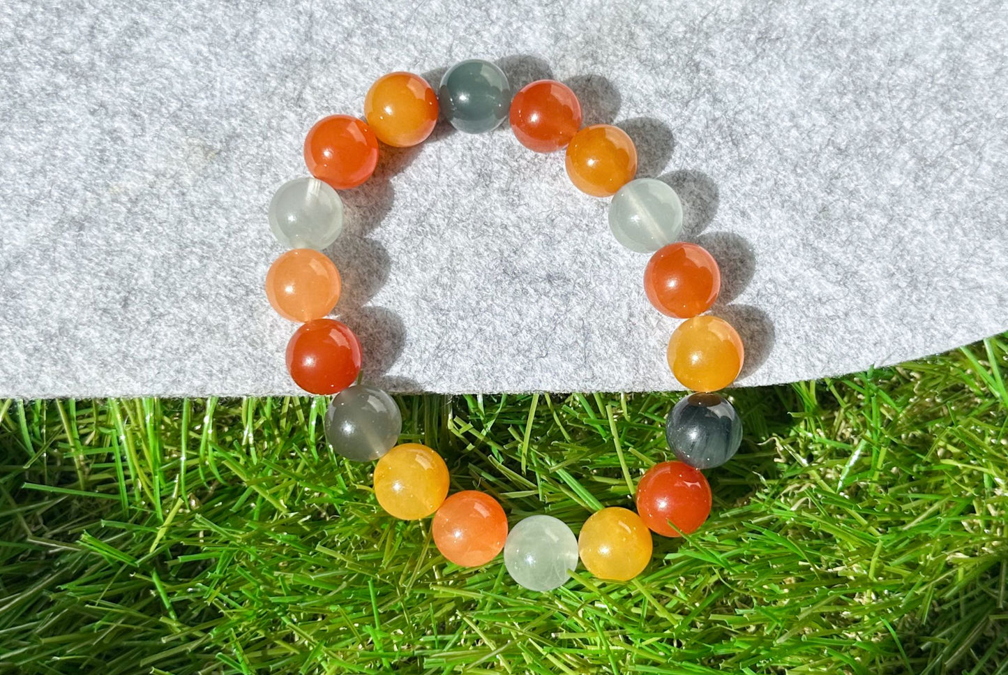 11.5mm+, Certified High Quality Natural Multi-color Rabbit Hair Rutile Quartz Bracelet, Multi Rabbit Hair Quartz Bracelet, 天然彩兔水晶手串
