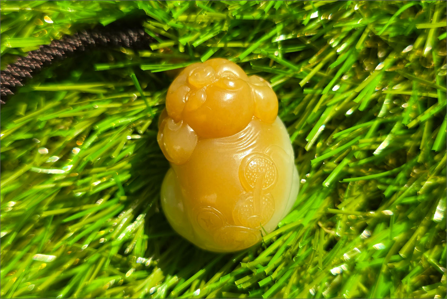 Certified Natural High-quality Qiemo Sugar-White Nephrite Jade Hand Carved "Fortune Pig" pendant, 天然精品且末糖白和田玉手工雕刻福猪吊坠