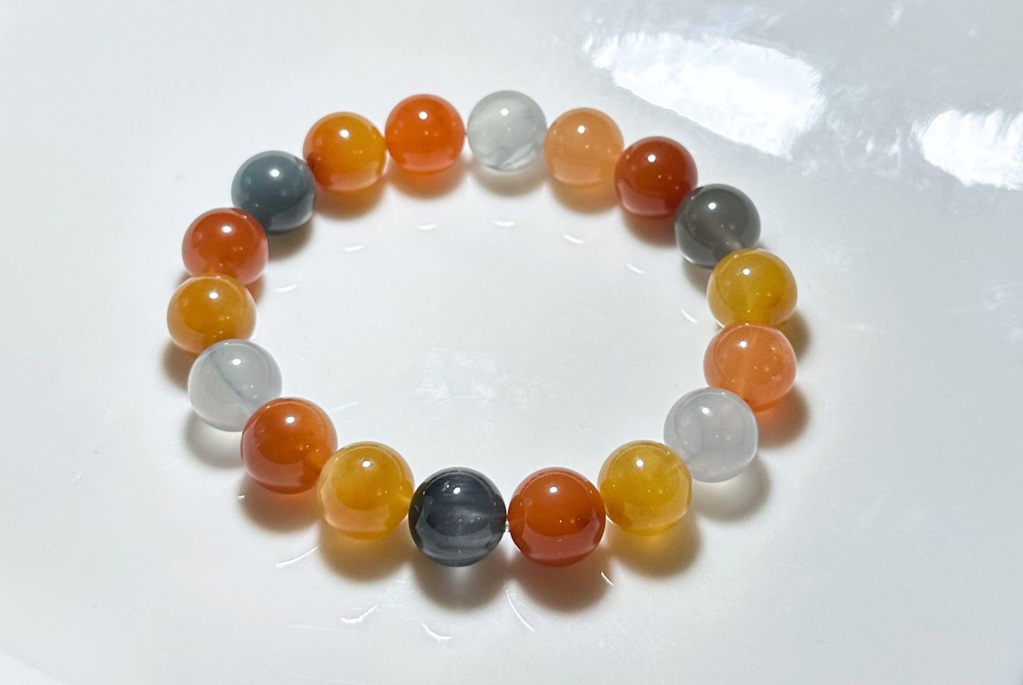 11.5mm+, Certified High Quality Natural Multi-color Rabbit Hair Rutile Quartz Bracelet, Multi Rabbit Hair Quartz Bracelet, 天然彩兔水晶手串