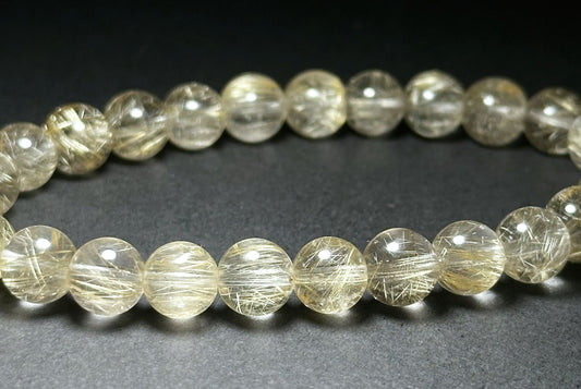 7.5mm+, Certified Natural Silver Rutilated Quartz Bracelet, Venus silver rutilated quartz bracelet, 天然小众维纳斯魔鬼银发晶手串