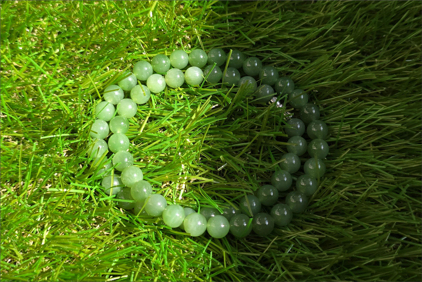 8mm, Certified Natural Siberian Green Nephrite Jade Beads Bracelet, 天然阳绿碧玉项链