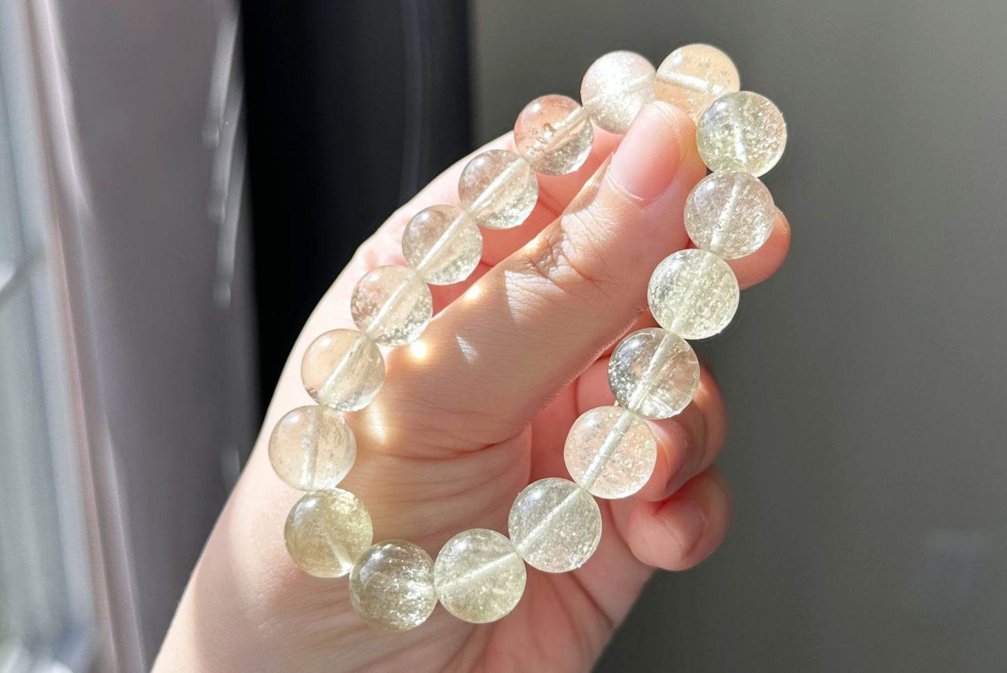 12mm+, Rare Top Quality Natural Authentic Libyan Desert Glass Tektite Bracelet, 天然星云利比亚黄金陨石手串