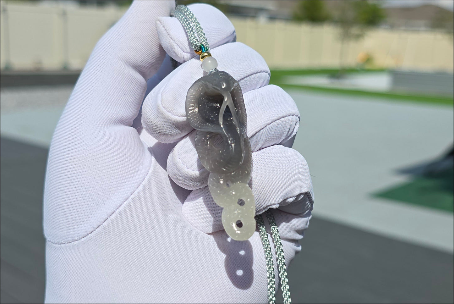 Certified Natural Smoky Purple and Lotus Pink Nephrite Jade Hand Carved Cobra Pendant, Nephrite Jade Snake Pendant, 天然烟紫藕粉双色和田玉手工雕刻蛇吊坠