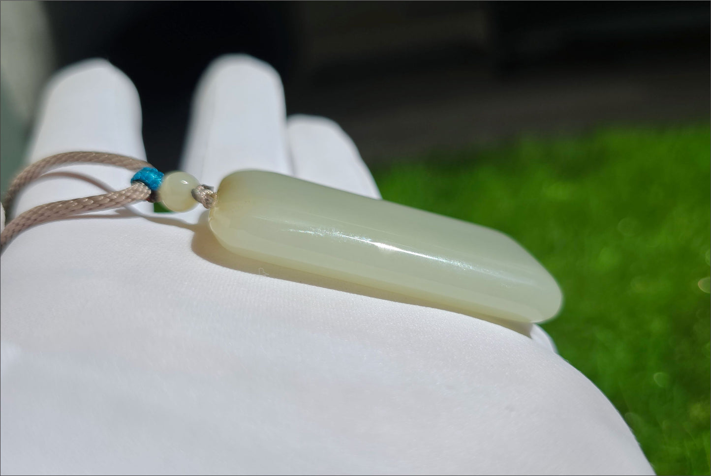 Certified Natural Qiemo Warm White Nephrite Jade Wushi pai Peace Amulet Pendant, 天然正装35且末白和田玉无事牌吊坠