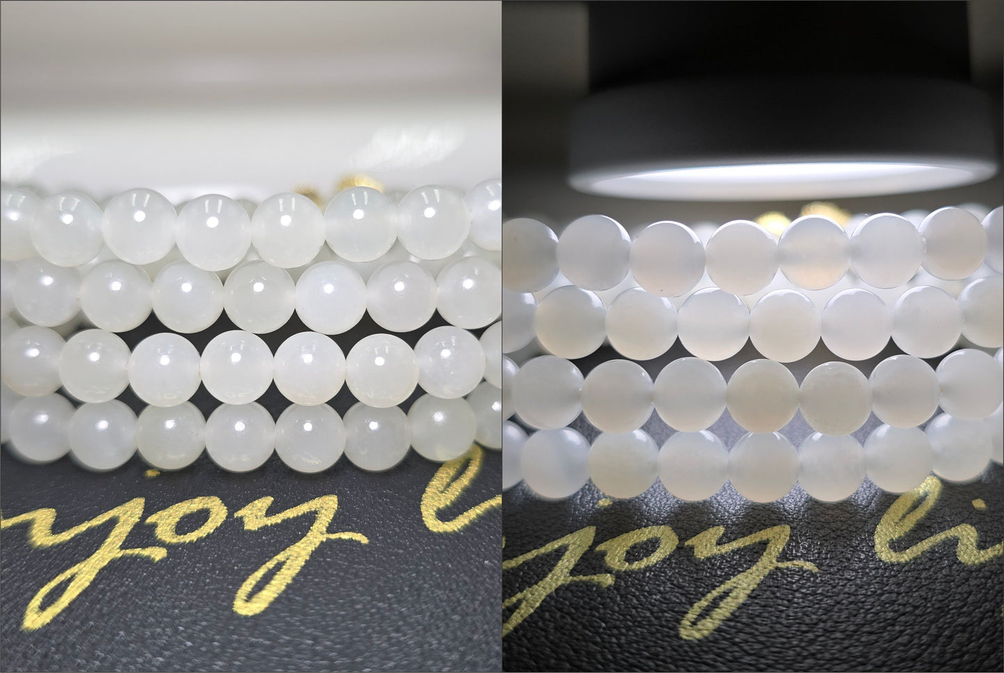 6mm, Certified Natural White Nephrite Jade Bead Necklace, 天然和田白玉项链