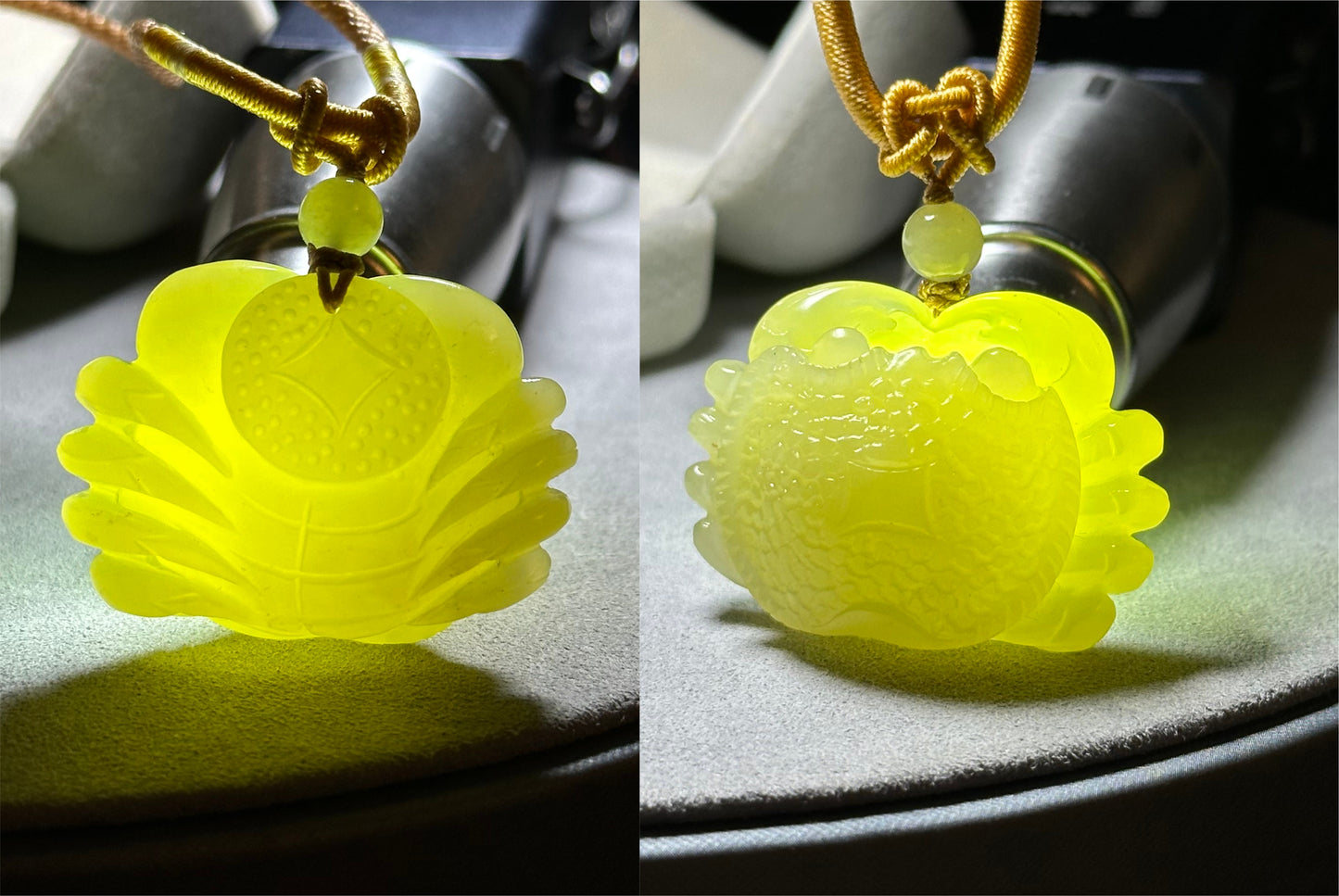 Certified Natural Ruoqiang Yellow Nephrite Jade Carved Crab Pendant, 天然若羌黄口和田玉雕刻螃蟹吊坠
