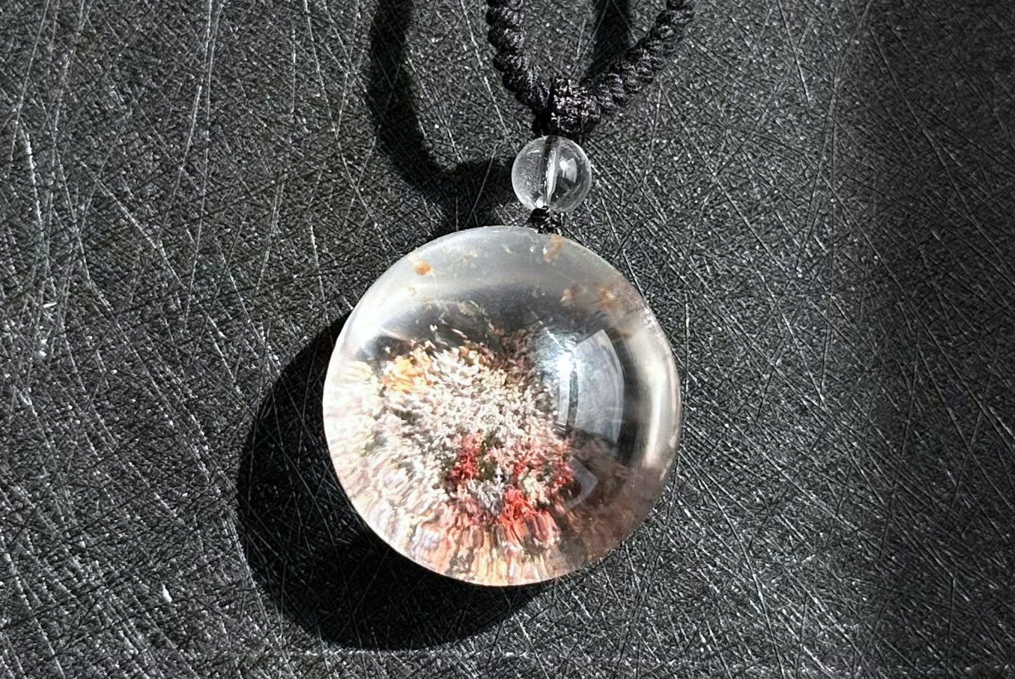 Natural High Clarity phantom quartz Pendant, Ghost quartz Pendant, 天然彩幽灵吊坠, Garden Phantom Quartz Pendant