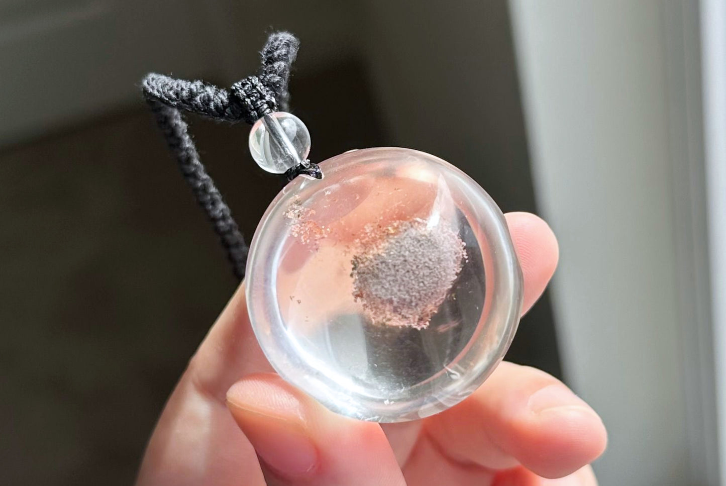 Natural High Clarity phantom quartz Pendant, Ghost quartz Pendant, 天然彩幽灵吊坠, Garden Phantom Quartz Pendant