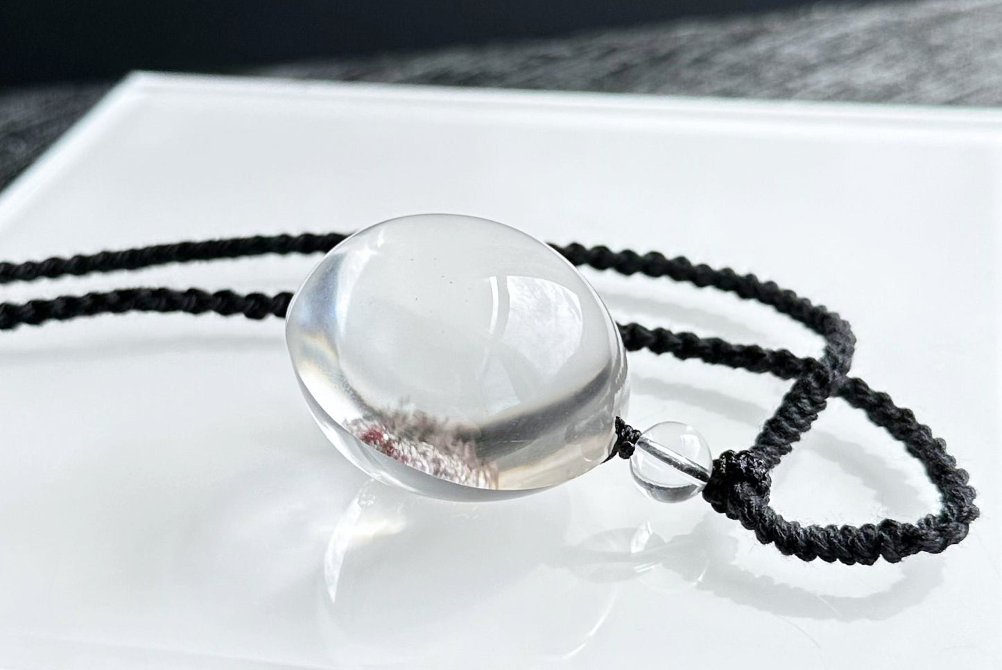 Natural High Clarity phantom quartz Pendant, Ghost quartz Pendant, 天然彩幽灵吊坠, Garden Phantom Quartz Pendant