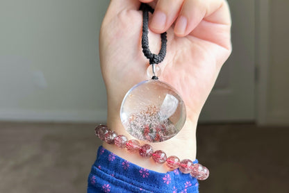 Natural High Clarity phantom quartz Pendant, Ghost quartz Pendant, 天然彩幽灵吊坠, Garden Phantom Quartz Pendant