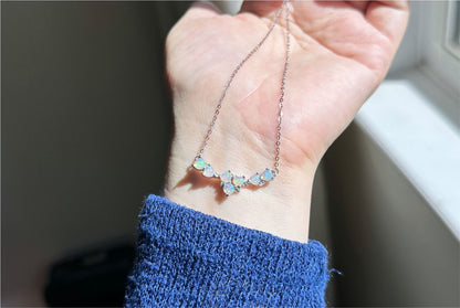 Certified Natural Heart Cabochon Ethiopian Opal Pendant Necklace, S925 Sterling Silver, Natural opal silver Pendant, 天然满火彩欧珀纯银吊坠