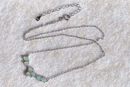 Certified Natural Heart Cabochon Ethiopian Opal Pendant Necklace, S925 Sterling Silver, Natural opal silver Pendant, 天然满火彩欧珀纯银吊坠