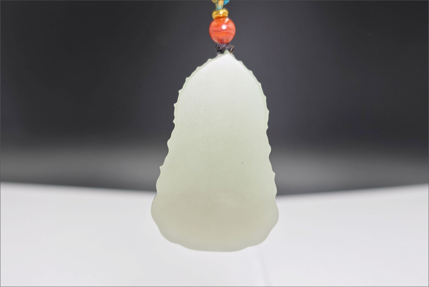 Certified Natural Qingshui Nephrite Jade Carved Guanyin Pendant, 天然晴水和田玉观音吊坠