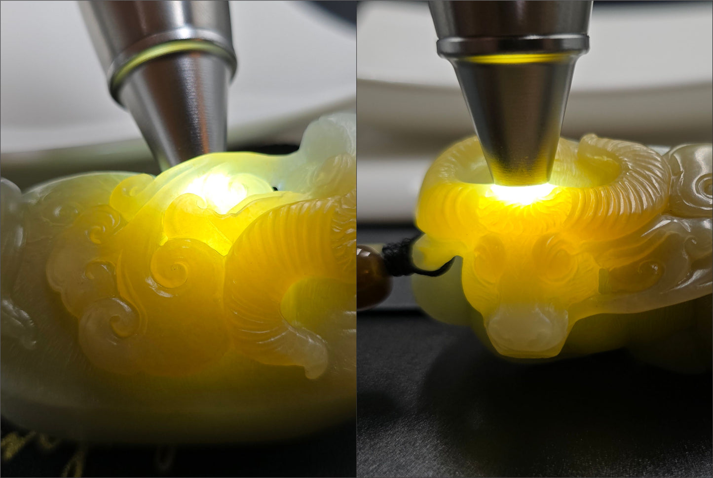 182.58Grams, Certified Natural High-Quality Qiemo Warm White and Yellow Sugar Hand Carvd Nephrite Jade Hand-Carved Buffalo Handheld Piece, 天然且末青白带黄糖和田玉手工雕刻水牛手把件