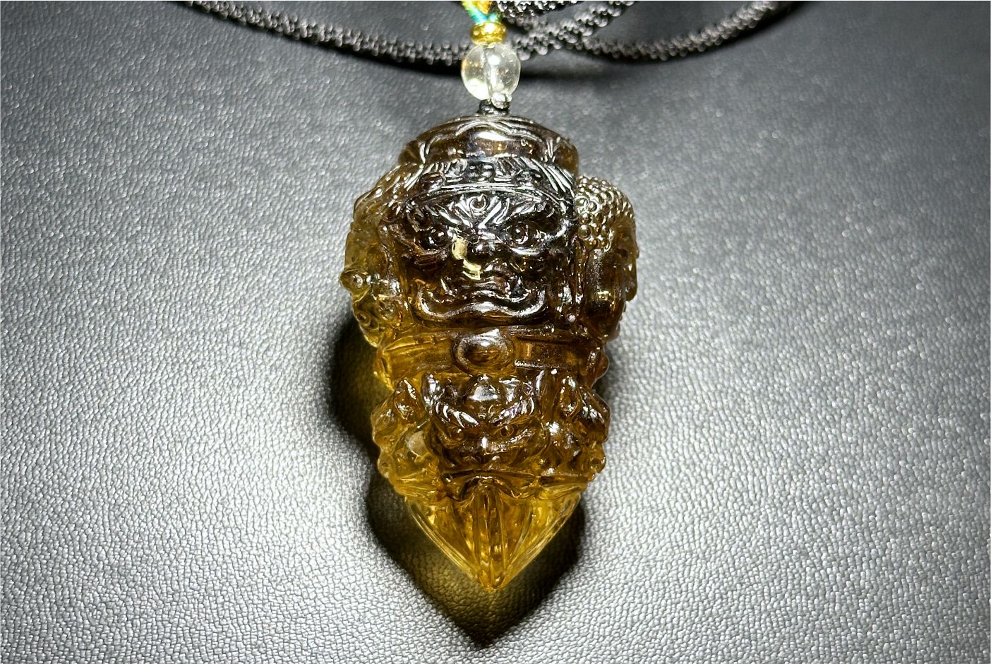 33.028grams, Natural Greenish Libyan Desert Glass Tektite Four-Faced Buddha Vajra Pendant, Collector-Grade Tektite | Powerful Spiritual Amulet, 天然四面金刚杵利比亚陨石吊坠
