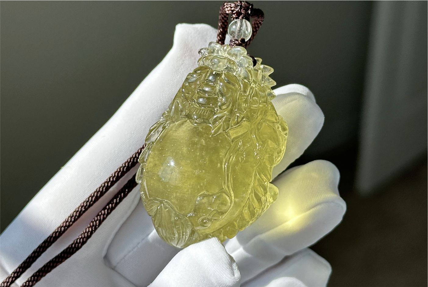 50.154 grams, Collector's Grade, Natural Authentic Libyan Desert Glass Tektite Hand Carved Dragon Turtle Pendant | High-Grade Tektite | Protective Amulet, 天然收藏级浓金利比亚陨石手工雕刻龙龟吊坠