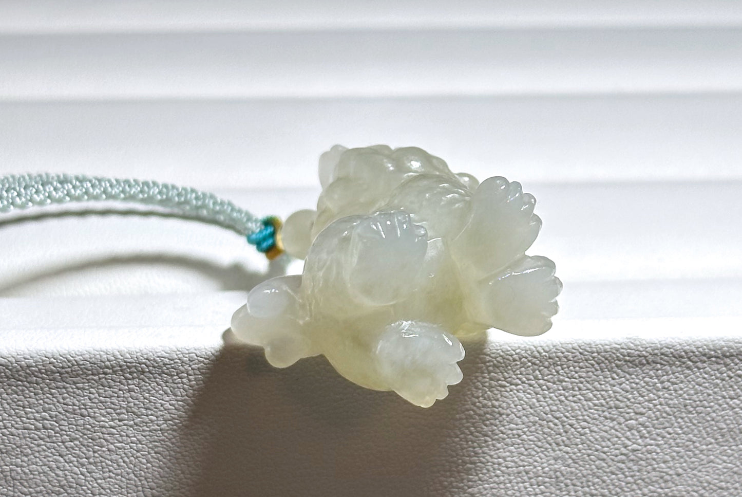 Certified Natural QingShui Nephrite Jade Carved Kirin Pendant, 天然晴水和田玉麒麟吊坠