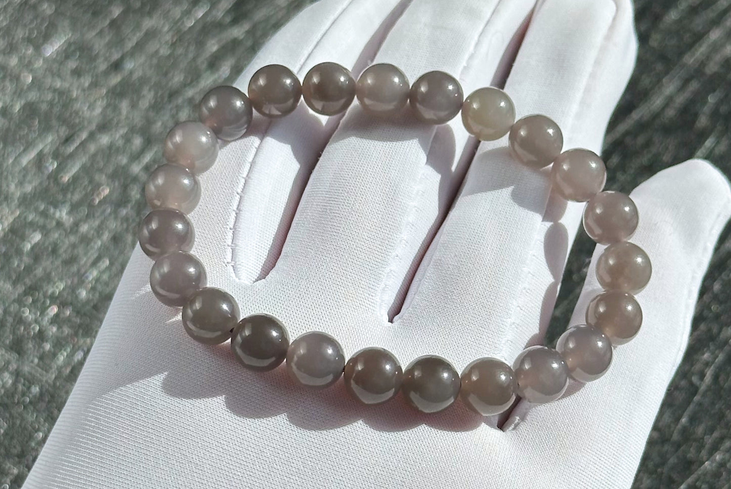 8mm, Certified Natural High Quality Smoky Purple Nephrite Jade Beads Bracelet, 天然烟紫和田玉手串