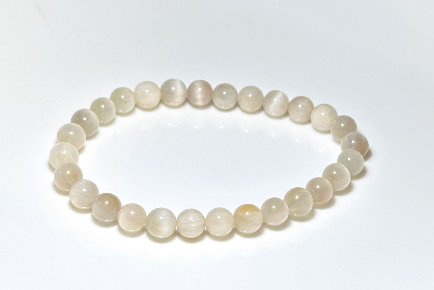 6.5mm+, Certified Top Grade Natural Cream White Rabbit Hair Quartz Bracelet, Cat Eye Rabbit Hair Rutile Quartz Bracelet, 天然收藏级猫眼灰白兔毛手串