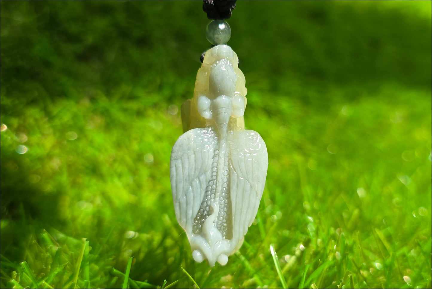 Certified Natural Ruoqiang Blue and Yellow Nephrite Jade Hand Carved Flying Pixiu Pendant, 天然若羌蓝皮黄口手工雕刻飞天貔貅吊坠