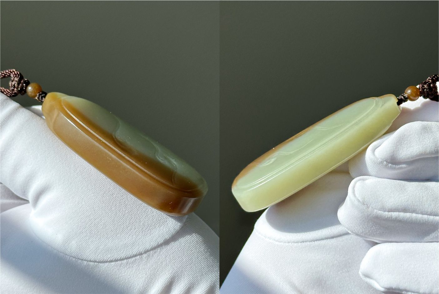 Certified Natural Collector's Choice Blue-with-Sugar Nephrite Jade Wu Shi Pai Pendant, 天然收藏级蓝糖玉正装无事牌