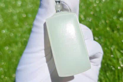 Certified Natural White Nephrite Jade Wushi pai Peace Amulet Pendant, 天然正装35俄巴沙和田白玉无事牌吊坠