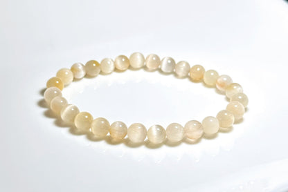 6.5mm+, Certified Top Grade Natural Cream White Rabbit Hair Quartz Bracelet, Cat Eye Rabbit Hair Rutile Quartz Bracelet, 天然收藏级猫眼灰白兔毛手串