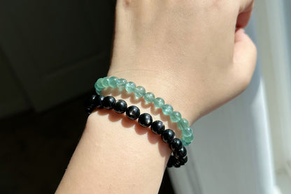 6.5mm, Certified Undyed Icy Transparent Greenish Blue Kyanite Bracelet, Kyanite Bracelet, 稀有透体无烤无染绿蓝晶石