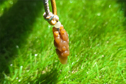 Certified Natural Qiemo Sugar and Warm White Nephrite Jade Hand Carved Antique Dragon Pendant, 天然且末糖白和田玉手工雕刻仿古龙精品吊坠