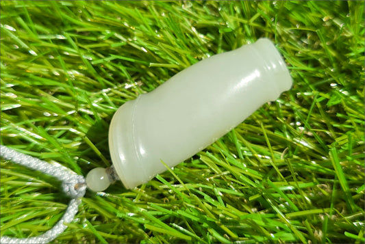 Certified Natural Qiemo Warm White Nephrite Jade Hand-Carved Bamboo Shoot Pendant, 天然且末白和田玉手工雕刻竹节吊坠