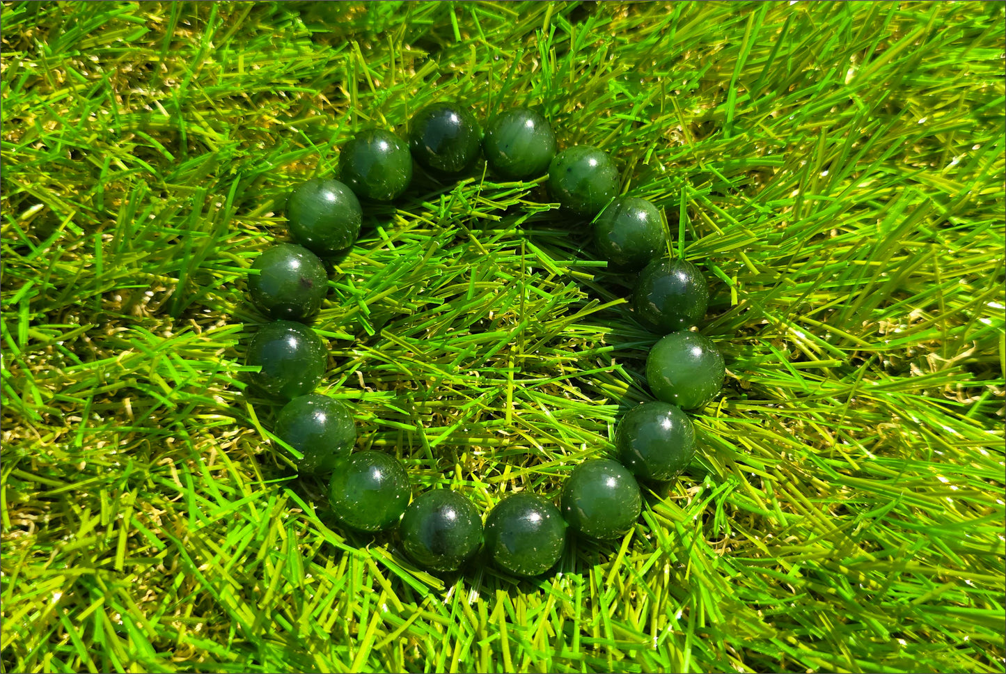 12mm, Certified Natural Rich Spinach Green Nephrite Jade Bead Bracelet, 天然俄老油菠菜绿碧玉手串