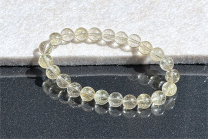 8mm+, Certified Natural Silver Rutilated Quartz Bracelet, Devil Sliver Rutilated Quartz Bracelet, 天然小众维纳斯魔鬼银发晶手串