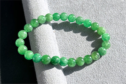 7mm+, Certified Natural Tsavorite Beads Bracelet, Rare Find Top Grade Natural Genuine Tsavorite Garnet Bracelet, 天然正色沙弗莱手串