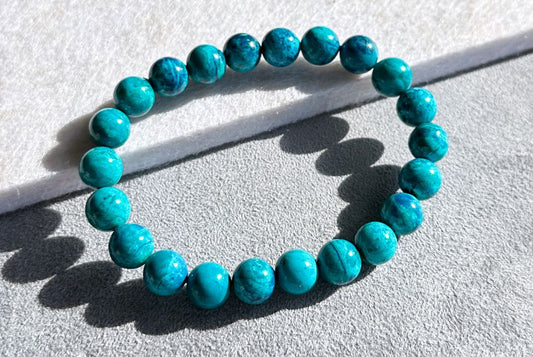 9mm+, Certified Natural Shattackite Bracelet, Blue Rare Untreated Shattackite Bracelet, 天然凤凰石手串