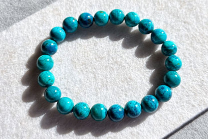 9mm+, Certified Natural Shattackite Bracelet, Blue Rare Untreated Shattackite Bracelet, 天然凤凰石手串