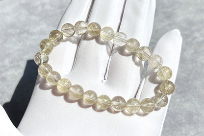 8mm+, Certified Natural Silver Rutilated Quartz Bracelet, Devil Sliver Rutilated Quartz Bracelet, 天然小众维纳斯魔鬼银发晶手串