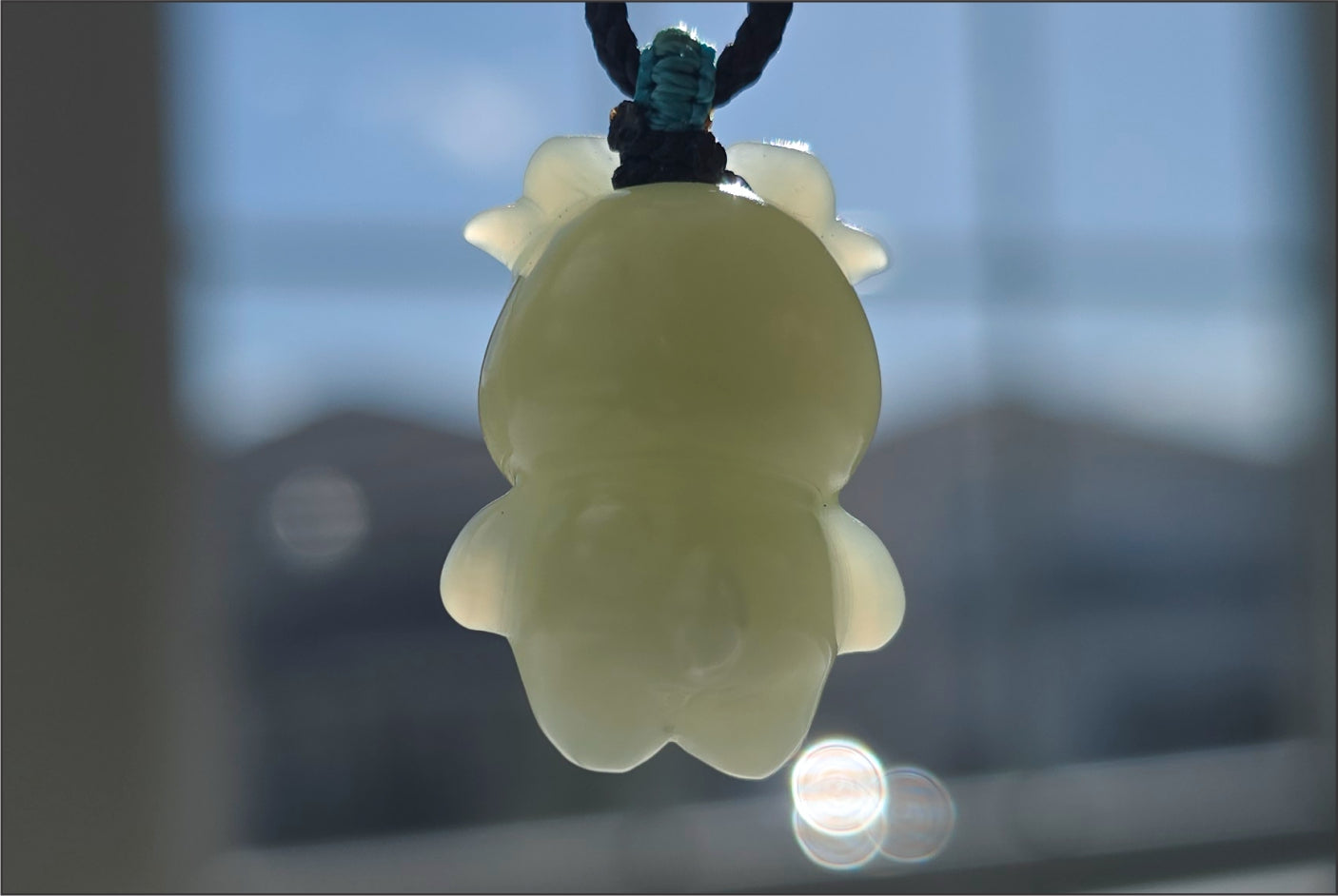Certified Natural Lake-Green Nephrite Jade Ox Pendant | Small Carved Jade Pendant | 天然湖水绿软玉小牛吊坠