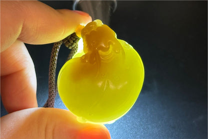 Certified Natural Sugar-White Nephrite Jade Hand Carved Dragon Turtle Pendant, 天然糖白玉手工雕刻龙龟吊坠