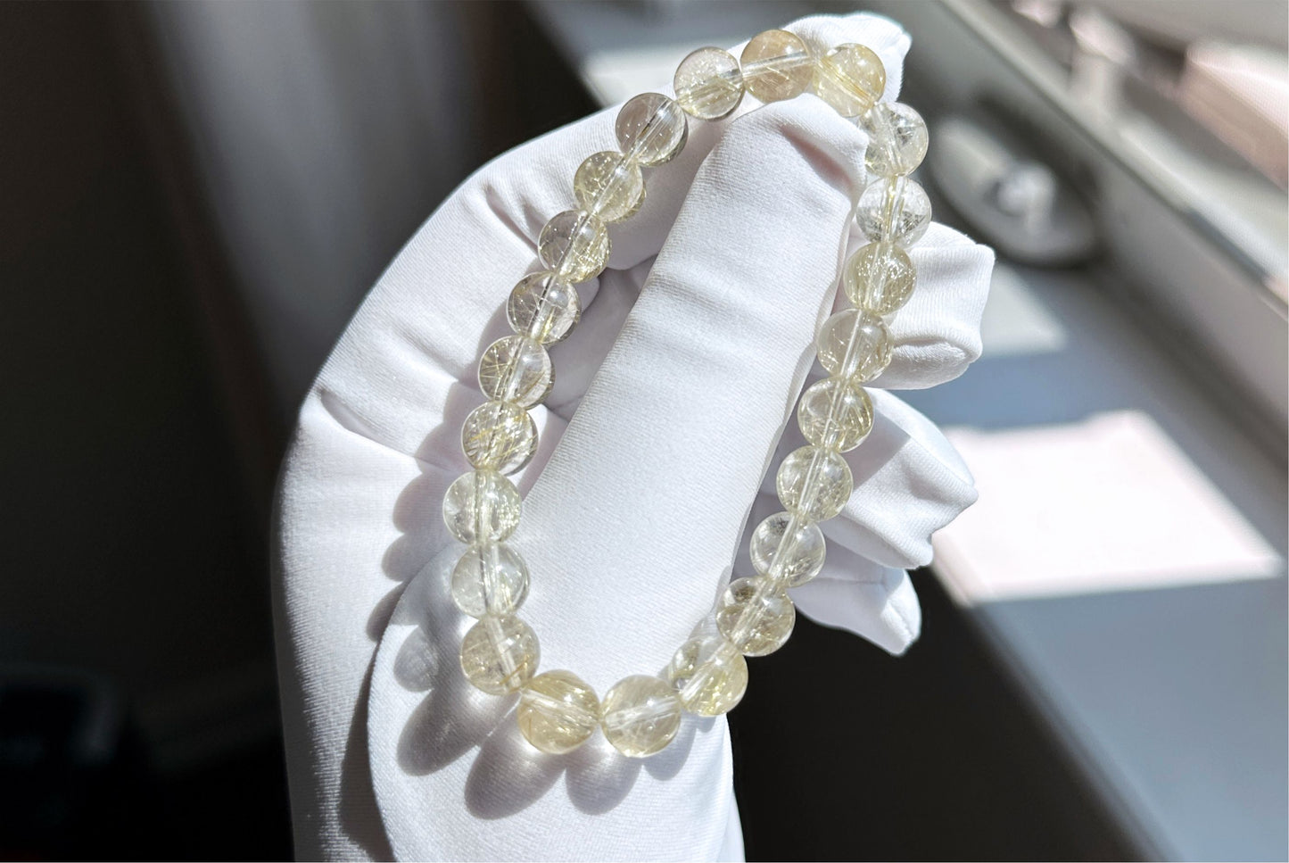 8mm+, Certified Natural Silver Rutilated Quartz Bracelet, Devil Sliver Rutilated Quartz Bracelet, 天然小众维纳斯魔鬼银发晶手串