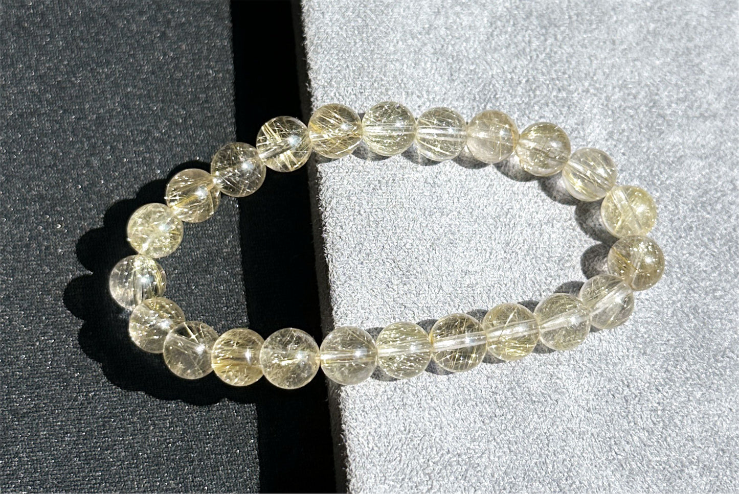 8mm+, Certified Natural Silver Rutilated Quartz Bracelet, Devil Sliver Rutilated Quartz Bracelet, 天然小众维纳斯魔鬼银发晶手串