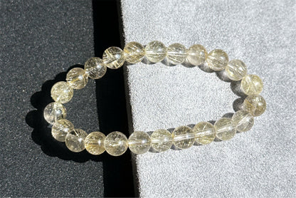 8mm+, Certified Natural Silver Rutilated Quartz Bracelet, Devil Sliver Rutilated Quartz Bracelet, 天然小众维纳斯魔鬼银发晶手串