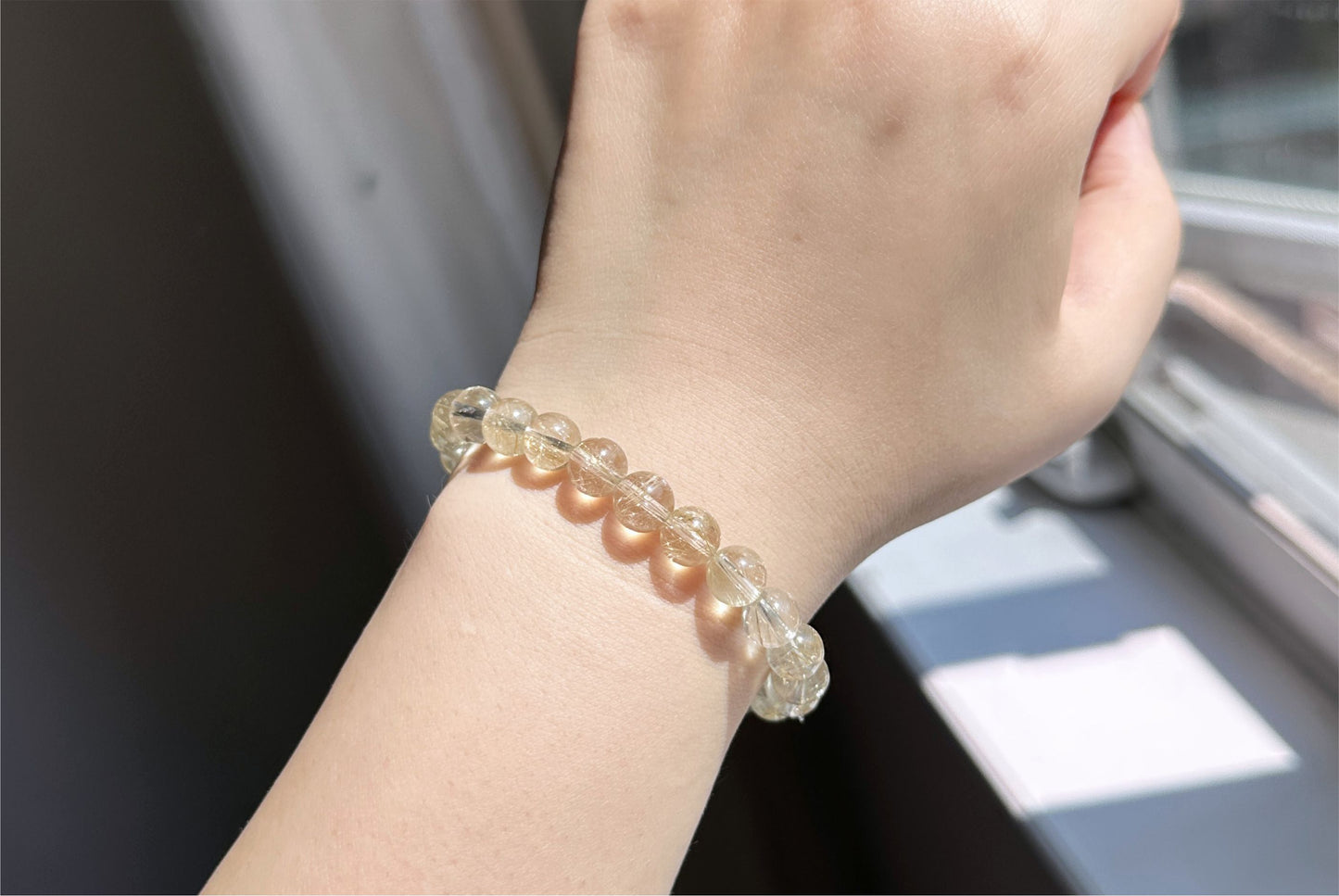 8mm+, Certified Natural Silver Rutilated Quartz Bracelet, Devil Sliver Rutilated Quartz Bracelet, 天然小众维纳斯魔鬼银发晶手串