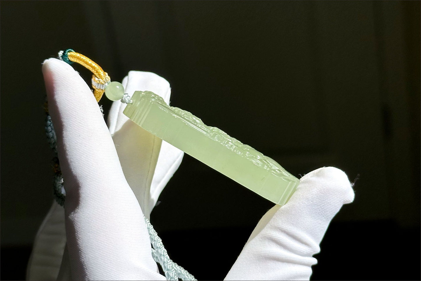 Certified Natural Green Qingshui nephrite jade Carved Thousand-Armed Avalokiteshvara Pendant, Nephrite Jade Guanyin, 天然绿晴水和田玉雕刻千手观音正装牌子吊坠