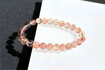 7.5mm+, Certified Natural Andesine labradorite bracelet, Andesine Bracelet, 天然安德森拉长石手串