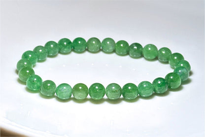 7mm+, Certified Natural Tsavorite Beads Bracelet, Rare Find Top Grade Natural Genuine Tsavorite Garnet Bracelet, 天然正色沙弗莱手串